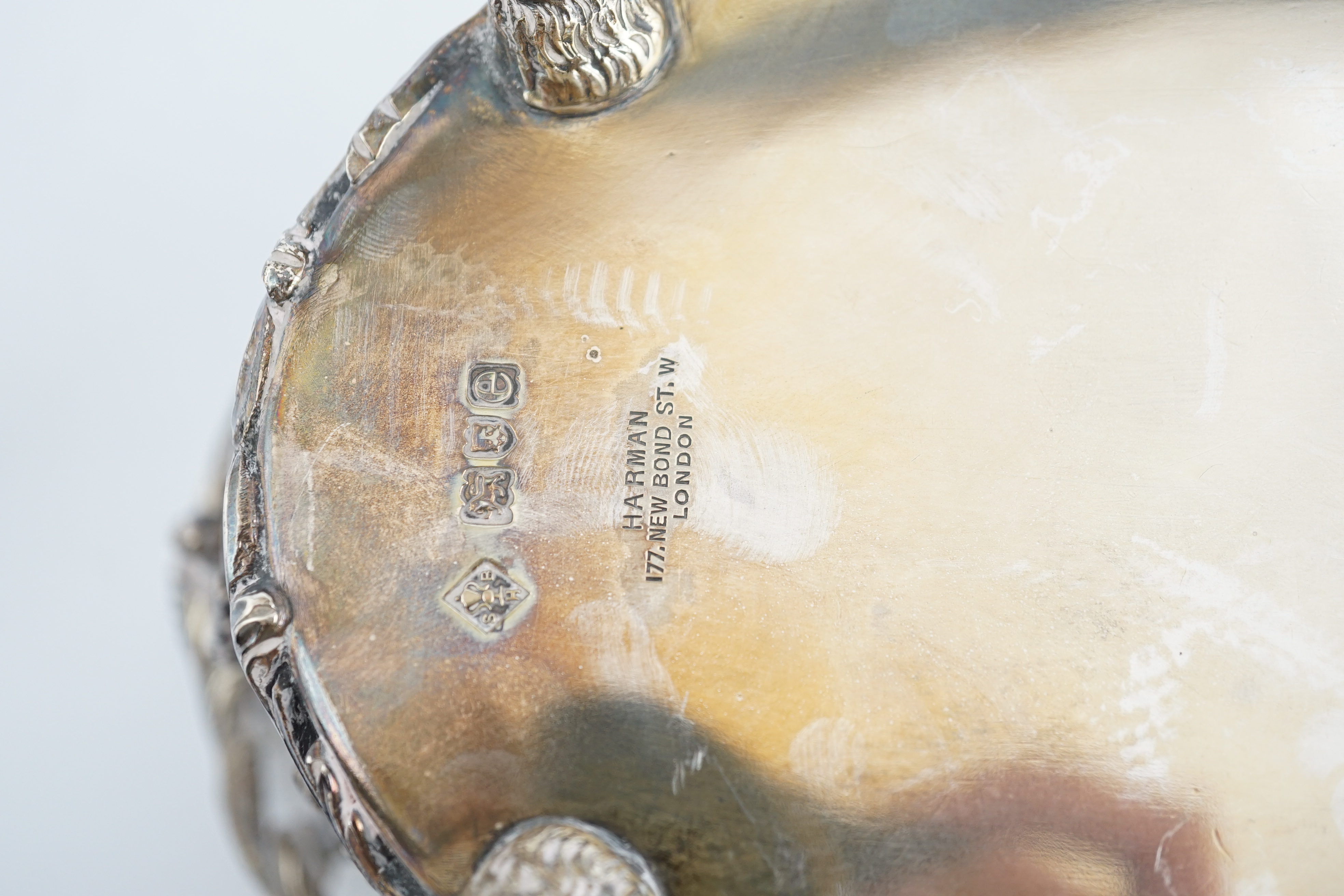 A late Victorian pierced silver oval fruit dish, by Sydney Bellamy Harman